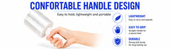2/8/16 Rolls 5 in. x 1200 ft. Stretch Hand Wrap Clear Cling Plastic Wrap