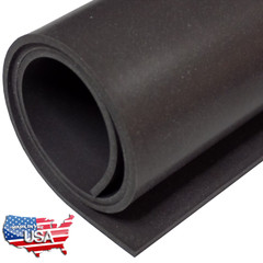 Black Silicone Rubber Sheet 60A 1/16 x 36 x 18 Inch Made in USA Gasket Material