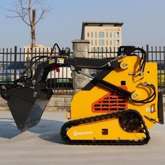 V380 Mini Skid Steer Loader 24HP 4-in-1 Bucket 3-Stage Pump Hydraulic System