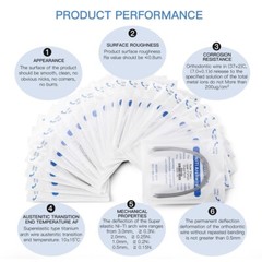 AZDENT Dental Orthodontic Super Elastic Niti Arch Wires Rectangular Ovoid/Nature