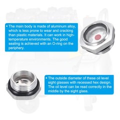 5 x Oil Sight Glass 1/4″ 3/8″ 1/2″ 3/4″ 1″ Male Threaded Liquid Level Gauge