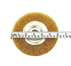 2PC 6” Crimped Wire Wheel Brush 1/2” Thick Deburring Bench Grinder 590306