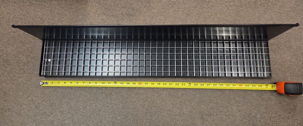 DGS Retail Shelf Crumb Catch Tray for Trade Fixtures Gravity Bins, 36″W x 9″T