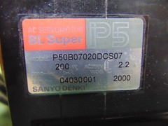 Sanyo Denki AC ServoMotor BL Super P5 200W 200Volt AC 3,000 RPM IP55 Servo Motor
