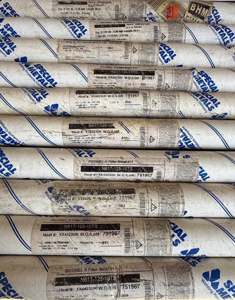 TIG INCONEL® Filler Metal 617 – N617-125-10TS – 10 lbs – 0.125 in (3.20 mm)