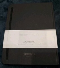 Shinola Detroit Medium Hard Ruled Journal Jet Black – 5.25 x 8.25″ NEW