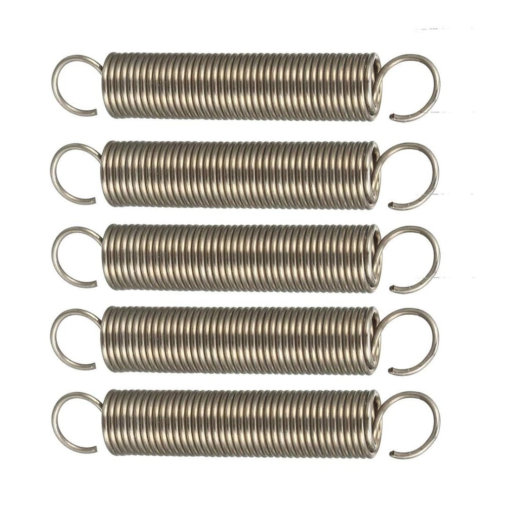 5 PCS Extension Spring Assortment 0.039×0.39×2.36 Inch Stainless Steel