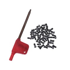 50pcs Steel Lathe Carbide Blade Inserts Hexagon M2.5 X 6mm Screws Torx