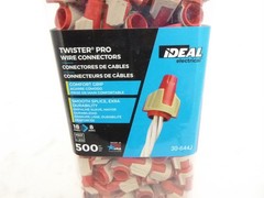 500 Pack Ideal Twister Pro SureGrip Comfort Wire Connectors 30-644J Red Tan