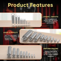 100 Pcs Extension Spring, Extension Spring Assortment Kit 25 Different Sizes