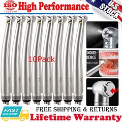 Dental LED Fiber Optic E-Generator High Speed Handpiece 3 Way Spray Push 4 Holes