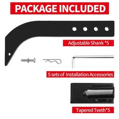 Heavy Duty 16″ Box Blade Scarifier Shank Teeth with 4 Holes – Available in 1,2,5