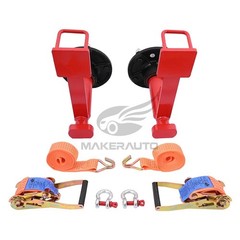 2Pack Shipping Container Wheels 5×5.5 Lug Wheels Kit with Ratchet Strap NEW