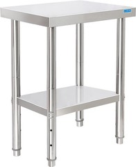 Stainless Steel Table for Prep & Work with Undershelf 18 x 24 Inches NSF Metal