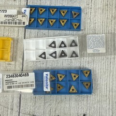 Lot Of 43 Mostly Valenite Carbide Inserts – Various Sizes – See Pics