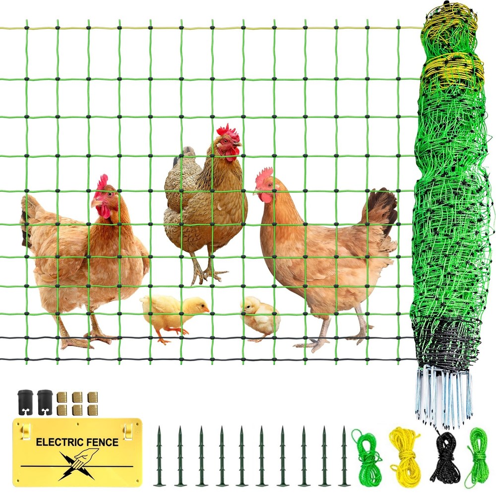Electric Fence Netting – Chicken Fences for the Yard Semi-Rigid Net for Livestoc