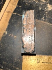 Print Block “ Matthew A. Weisbard Pharmacist “ Philadelphia PA, Copper Face￼