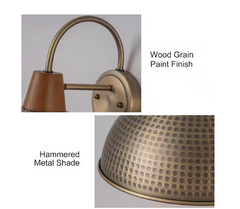 LLHZSY Acerbis 10.24in Antique Brass Farmhouse Gooseneck Outdoor Wall Sconce