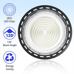 200W UFO LED High Bay Light – 10 Pack, Ideal for Factories/Gyms/Barns/Warehouses