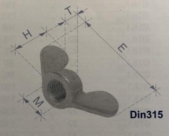 4 Pieces 5/16″ DIN315 316 Stainless Steel Wing Nut Thumb Screw Nut