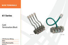 QTY (3) 61-1-11-RJ TII NETWORK TECHNOLOGIES CAT5 SEALED CONNECTOR BLOCKS