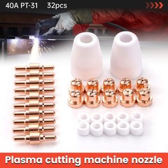 32PCS PT31 Plasma Cutting Consumables Nozzles Fit CUT-50 CUT-55 CUT-60 CUT-65