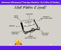 Dual 1 & 3 Mhz Ultrasound Therapy Physical Pain Relief Therapeutic Machine