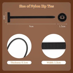50pcs Nylon Universal Cable Tie Buckle Heavy Duty Self-Locking Free Ship