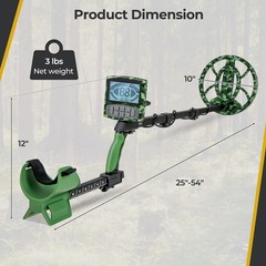 Metal Detector for Adults with 5 Professional Mode 3.5 MM Headphones Backlit