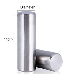 Dowel Pins A2 Stainless Steel Parallel Pins DIN7 1mm 1.5mm 2mm 2.5mm 3mm 4mm