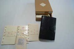 MULBERRY – POCKET BOOK AGENDA – MADE @ UK – BLACK CONGO LEATHER – NEW OLD STOCK