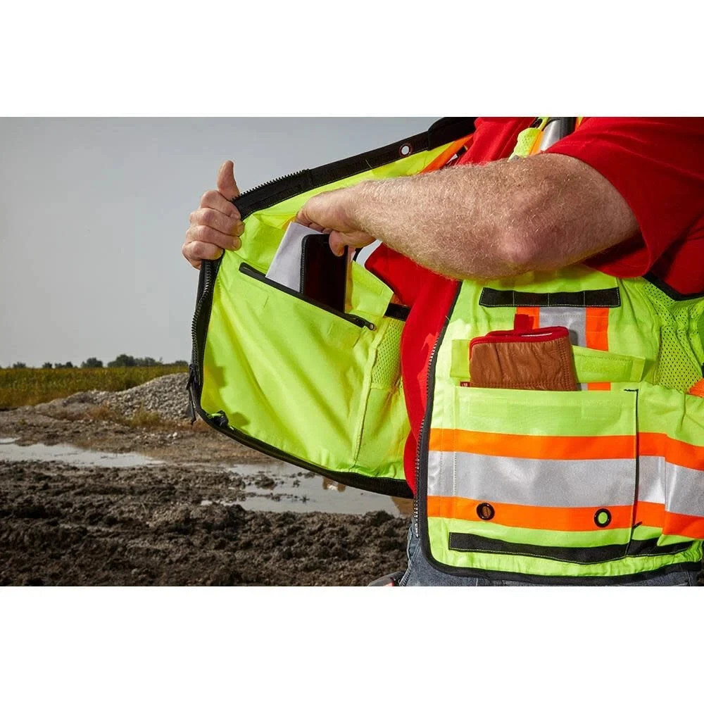 Milwaukee Class 2 Surveyor’s High Visibility Yellow Safety Vest – 2Xl/3Xl