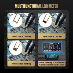 Digital Smart Tweezer LCR Meter SMD ESR Tester Capacitance Resistance Diode Test