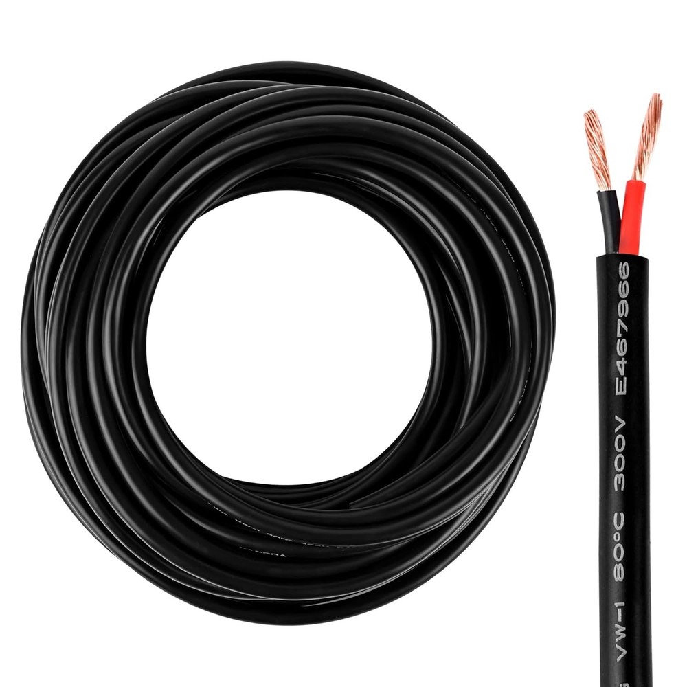 14 Gauge Wire 2 Conductor 14 AWG Electrical Wire Stranded PVC Cord Oxygen-Free C