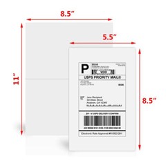 Labels Premium Mailing Shipping 8.5×5.5 Half-Sheet Self Adhesive 50 -10000 USA