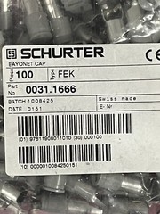 0031.1666 FUSEHOLDER CAP 6.33 X 32MM GREY SCHURTER (LOT OF 5)