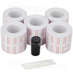 600PCS/Roll White Price Paper Tag Sticker Gun Labels Refill Ink Roll For MX 5500