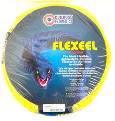 Coilhose Pneumatics PFE41004TY FLEXEEL 1/4 x 100′ Hose 1/4″ MPT Fittings Yellow