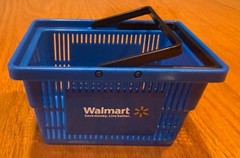Mini Walmart Basket doll-sized with logo exc