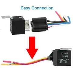 Lots 12V 30/40 Amp 5-Pin SPDT Automotive Relay with Wires & Harness Socket Set