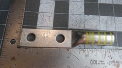 x1 Panduit LCC250-12-X Compression Lug Tin Plated Copper 2 Hole 1/2″ Yellow