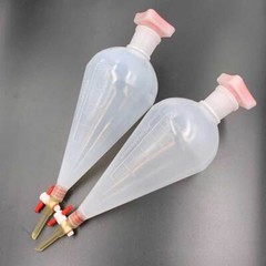 Plastic Separatory Funnel Set, PTFE Stopcock, Lab Chem Supplies, 125-1000ml