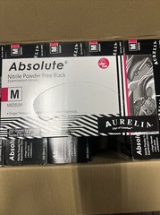 Aurelia Examination Gloves 200 Black Color Size M