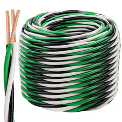 12 AWG THHN Wire 50FT 3-Color Set (Black/White/Green) – Stranded Copper, Pre-Twi