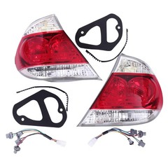 2005-2006 Toyota Camry SE Halogen Tail Lights Clear Red Lens Gray Housing Pair