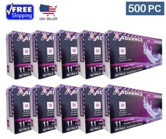 DIAMOND Blue Nitrile Disposable Exam Gloves, 8 Mil, Case of 500 (S-M-L-XL-XXL)