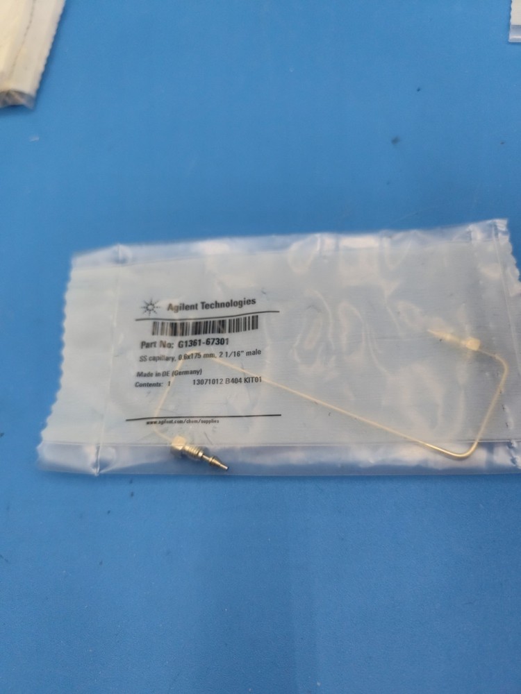 G1361-67301 Capillary stainless steel 0.6 x 175 mm 2 1/16 in male. Rigid, bent