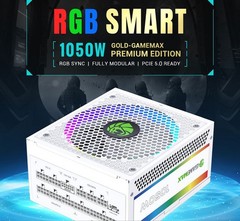 GAMEMAX 1050W ATX 3.0 PCIE 5.0 ARGB Smart 80+ Gold Power Supply UNIT (PSU) WHITE