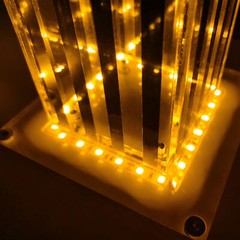 Acrylic Lighted LED Podium Lectern Church Pulpit Hostess Desk Casters 40″ Wide