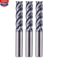 5Pcs 4 Flute 1/2″ x 2″ x 4″ Solid Carbide Long End Mill – AlTiN Coated